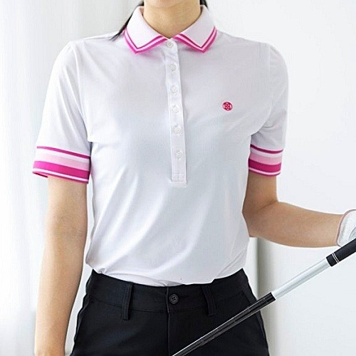 지*어 G/FORE 로고 배색포인트 카라 티셔츠