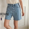 톰브*운 THOM BROWNE 스틸 패치 연청 반바지