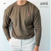 AMI 새깅 오버핏 긴팔 티셔츠