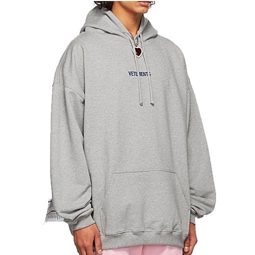 베*멍 VETEMENTS 헤비쭈리 레이블 오버사이즈 후디