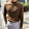 버*리 로고자수 파인더 라운드니트