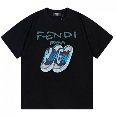 FENDI 샌달로고 티셔츠