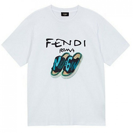 팬디 FENDI 나염 티셔츠
