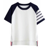 THOMBROWNE 기본 배색 반팔 니트