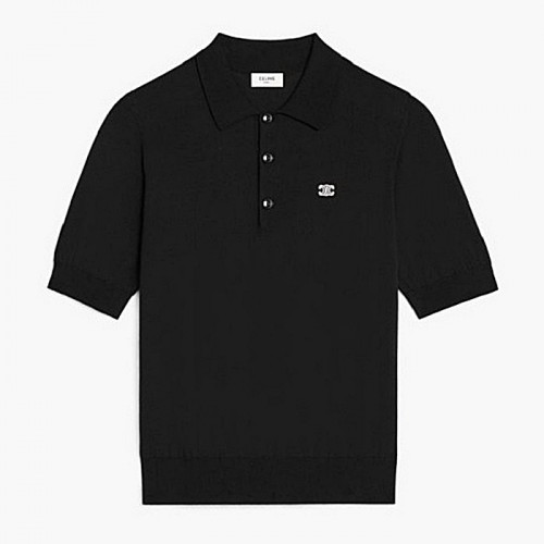 CELINE 루즈 트리옹프 니티드 숏슬리브 폴로