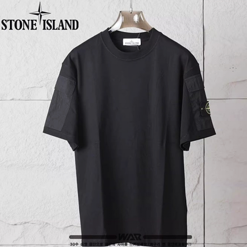 스톤아일*드 STONE ISLAND 견장 포켓 티셔츠