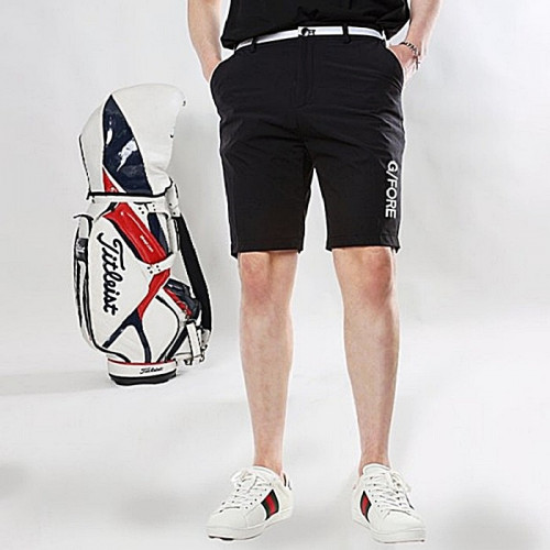 지포어 GFORE 라인로고 띠 하프팬츠