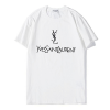 SAINT LAURENT 가슴 레터링 반팔 티셔츠