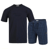 PRADA 로고 엠보 체크 하프 셋업 SET