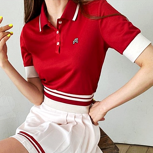 말본 MALBON 볼자수 코튼 카라티