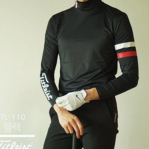 타이틀리*트 TITLEIST 컬러라인 하프넥 티셔츠