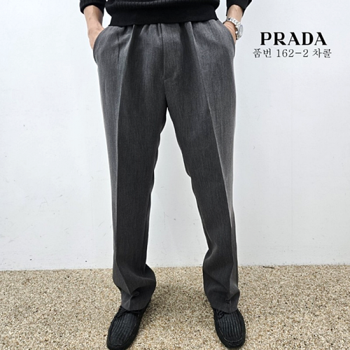 프라다 PRADA 와이드 반밴딩 슬렉스 162