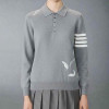 THOM BROWNE 페더 인타르시아 4바 카라니트 - woman