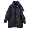 STONE ISLAND 와펜 로고 크링 클랩스 롱패딩