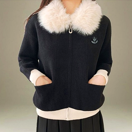 몽클*어 Moncler 퍼 니트 집업