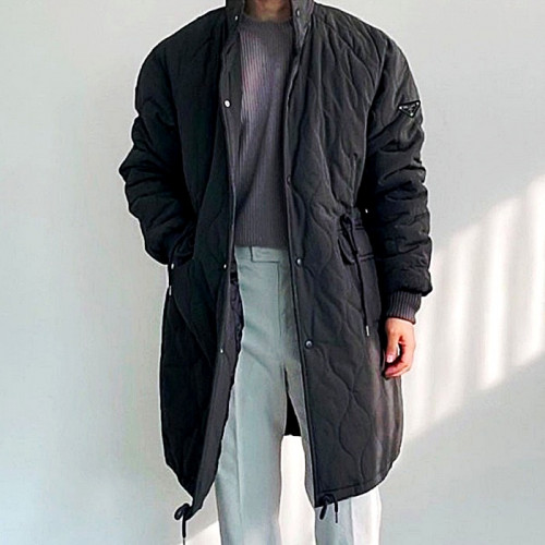 PRADA 삼각로고 디온 롱패딩 코트