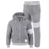 THOM BROWNE 4바 로고 양털 셋업 SET