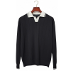 Loro Piana 배색 카라 라인니트