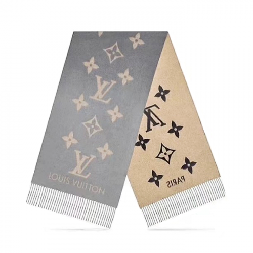 LOUISVUITTON 비비드 그라데이션 브라운 머플러