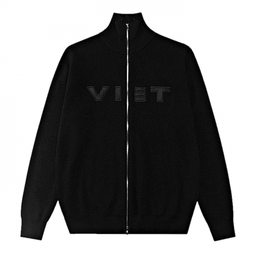 VETEMENTS 베트패치드 리브드 집업 스웨터