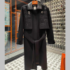 HERMES 시그니쳐 클립 패턴 코트