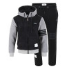 THOM BROWNE 블랙 4바 양털 셋업 SET