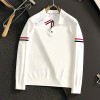 THOM BROWNE 암밴드 넥삼선 양모 카라니트