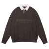 FEAR OF GOD ESSENTIALS 톤온톤 로고 와플 헨리 럭비 셔츠