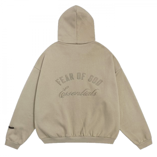 FEAR OF GOD 클래식 백 로고 플리스 풀 후드 집업
