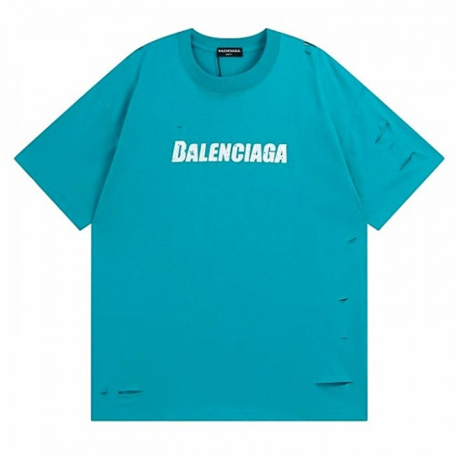 BALENCIAGA 캡스 디스트로이드 로고 티셔츠