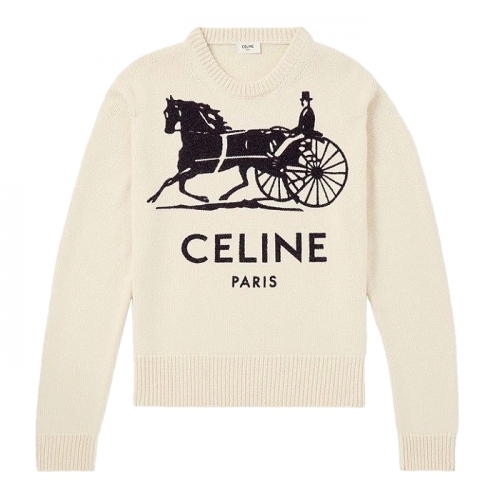 CELINE 캐리지 로고 울 스웨터