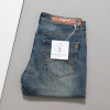 BRUNELLO CUCINELLI 브라운 레더탭 데님 팬츠