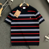 BURBERRY 스트라이프 자수로고 니트 라운드