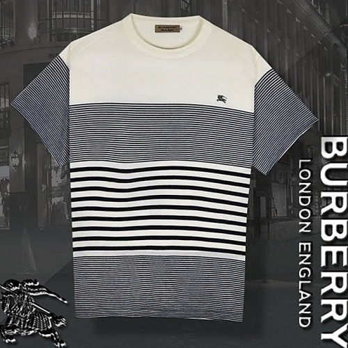 BURBERRY 스트라이프 하프니트