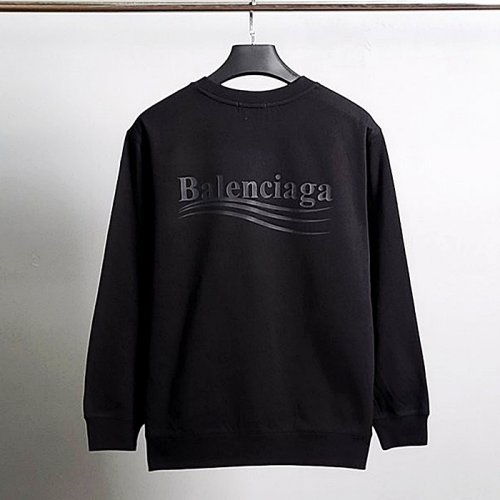 BALENCIAGA 블랙 코튼 맨투맨