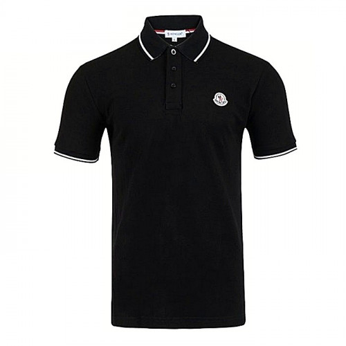 MONCLER 화이트 라이닝 카라 티셔츠