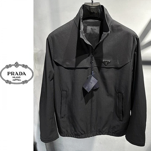 PRADA 삼각로고 블루종 자켓