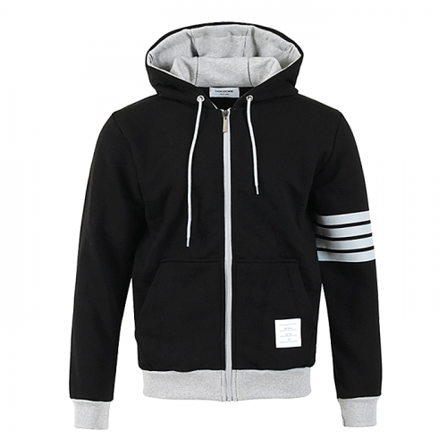 THOM BROWNE 4바 배색 후드집업
