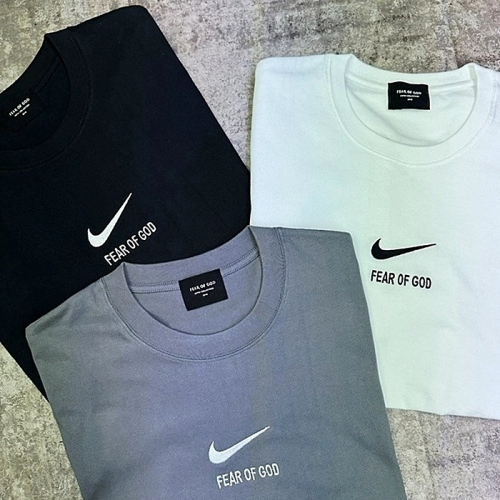FEAR OF GOD x NIKE 자수워싱 티셔츠