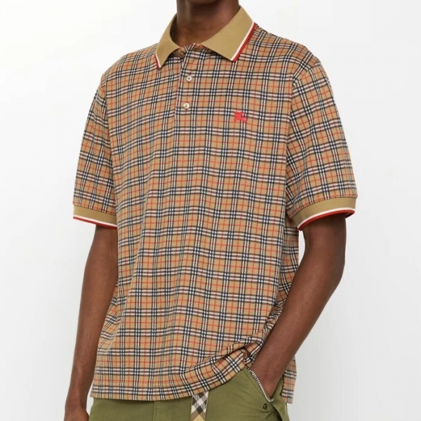 BURBERRY 체크 코튼 블렌드 PK 셔츠
