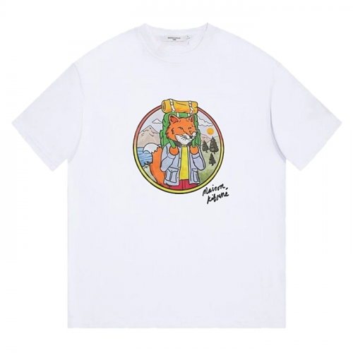 MAISON KITSUNE 백팩커 폭스로고 티셔츠