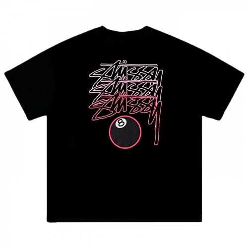 STUSSY 레드볼 배색 티셔츠