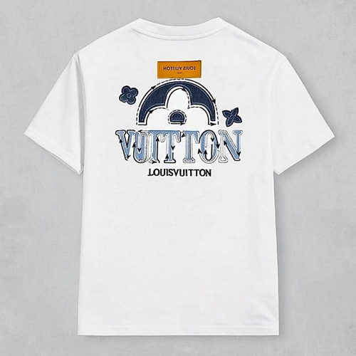 LOUIS VUITTON LV 데님 사이드 업 숏 슬리브