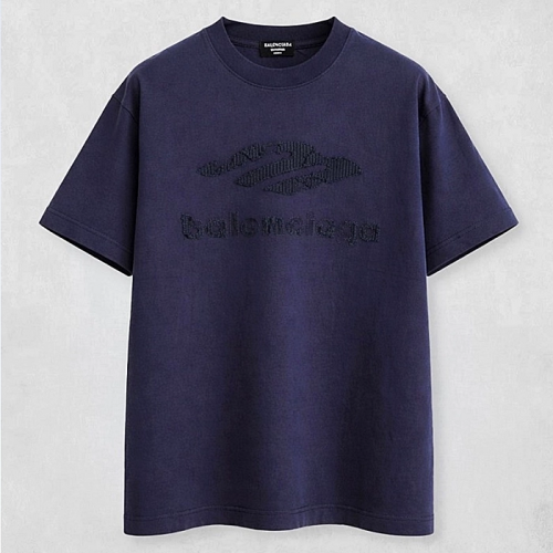 BALENCIAGA BB 부크레 믹스 로고 빈티지 숏 슬리브
