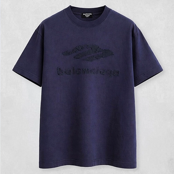 BALENCIAGA BB 부크레 믹스 로고 빈티지 숏 슬리브