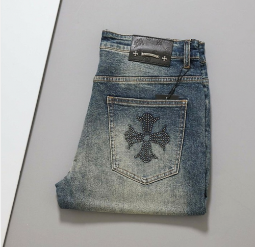 Chrome Hearts 큐빅 크로스 데님팬츠