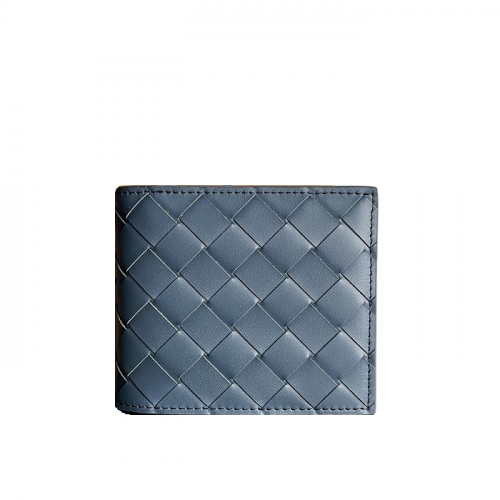 BOTTEGA VENETA 인트레치아토 폴더 지갑 - 다크블루