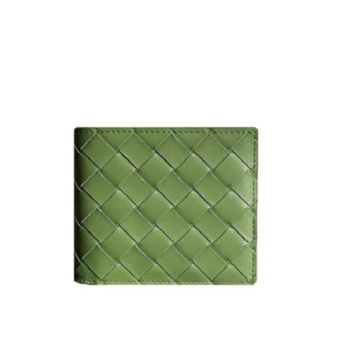 BOTTEGA VENETA 인트레치아토 폴더 지갑 - 딥그린