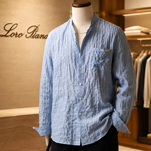 Loro Piana 차이나 지짐이 워싱 린넨셔츠