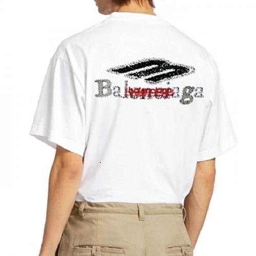 BALENCIAGA 스크래쳐 3B 아이콘 프린트 숏 슬리브